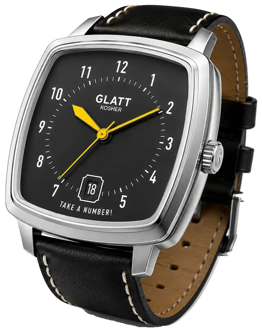 Glatt Watches Pastrami on Rye — matte black dial deli-inspired automatic watch